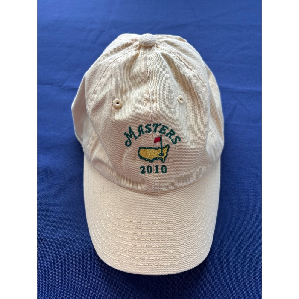 American Needle Masters 2010 Golf Tournament Hat Yellow Cotton Adjustable Cap